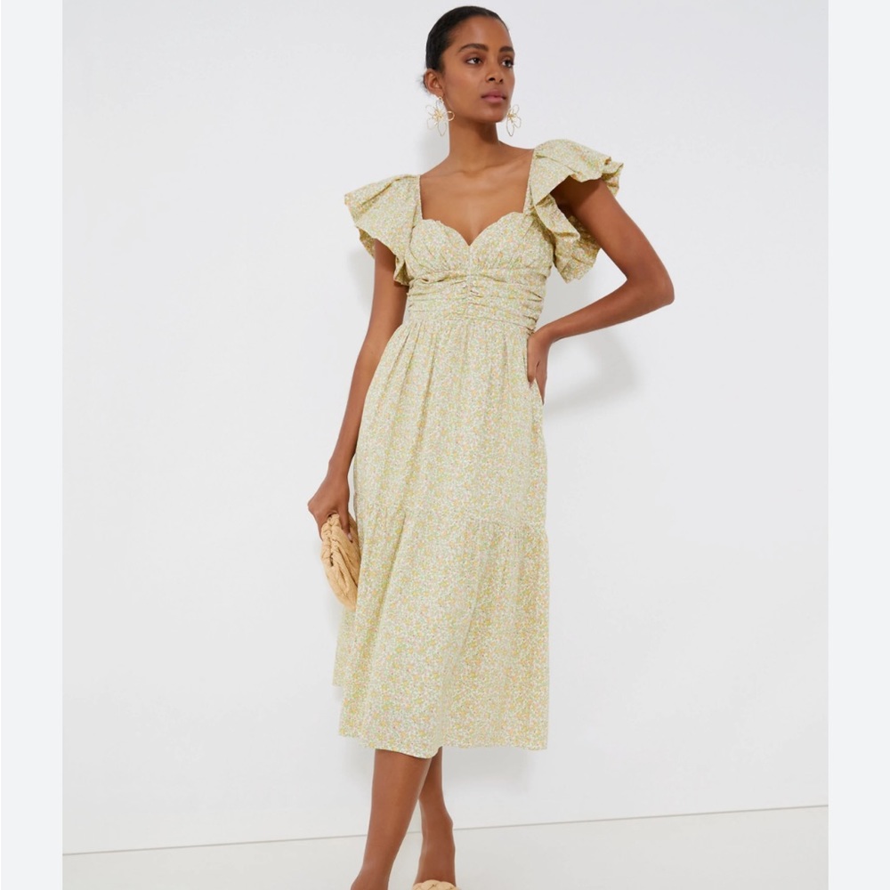 TUCKERNUCK HYACINTH HOUSE Floral Sweetheart Shae Midi Dress